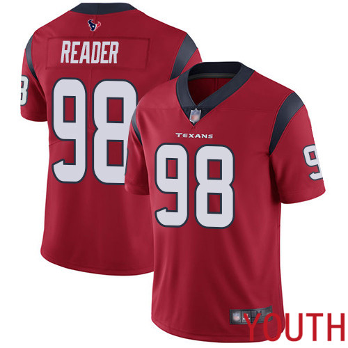 Houston Texans Limited Red Youth D J  Reader Alternate Jersey NFL Football #98 Vapor Untouchable->youth nfl jersey->Youth Jersey
